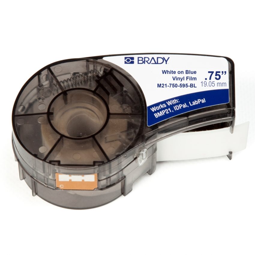 M21-750-595-BL ETIQUETA 3/4" VINIL AZUL