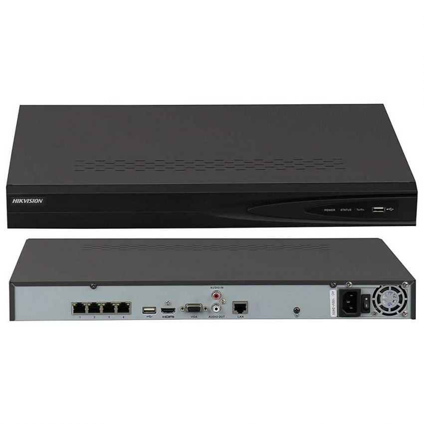 DS-7604NI-E1/4P EQUIPO NVR 4 PTS PoE PLUG N PLAY