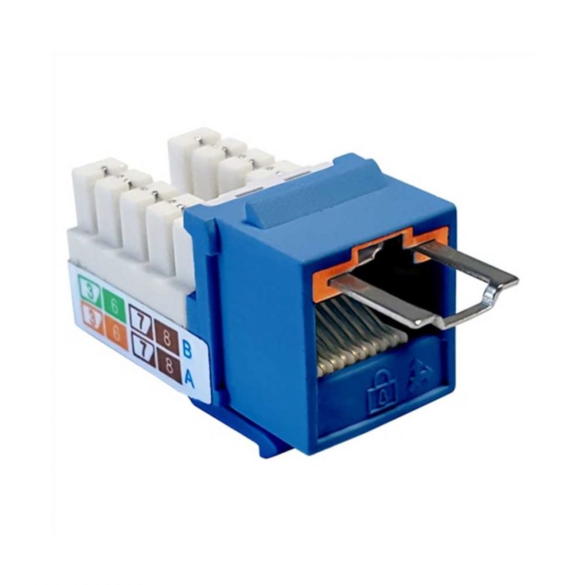 NLJ-5502 KEYSTONE JACK CAT5E CON BLOQUEO AZUL