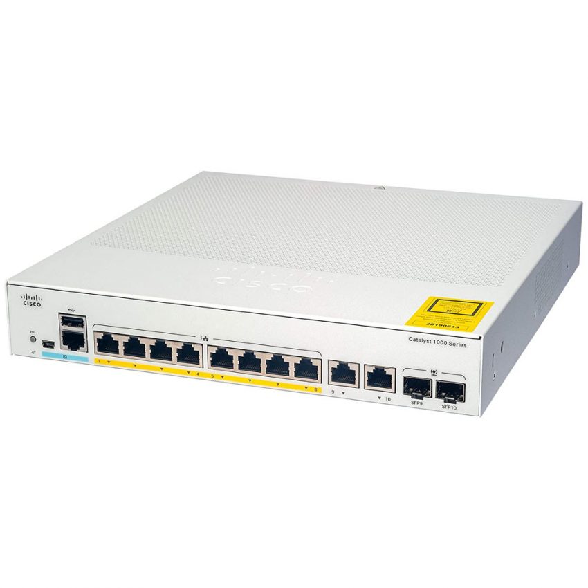 C1000-8FP-E-2G-L CATALYST 1000 8 PUERTOS GE, Full POE, Ext PS, 2x1G SFP